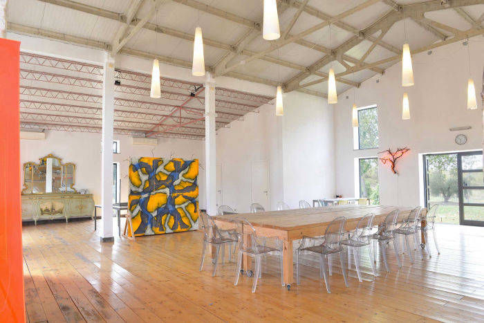 hall-with-fireplace-group-of-friends